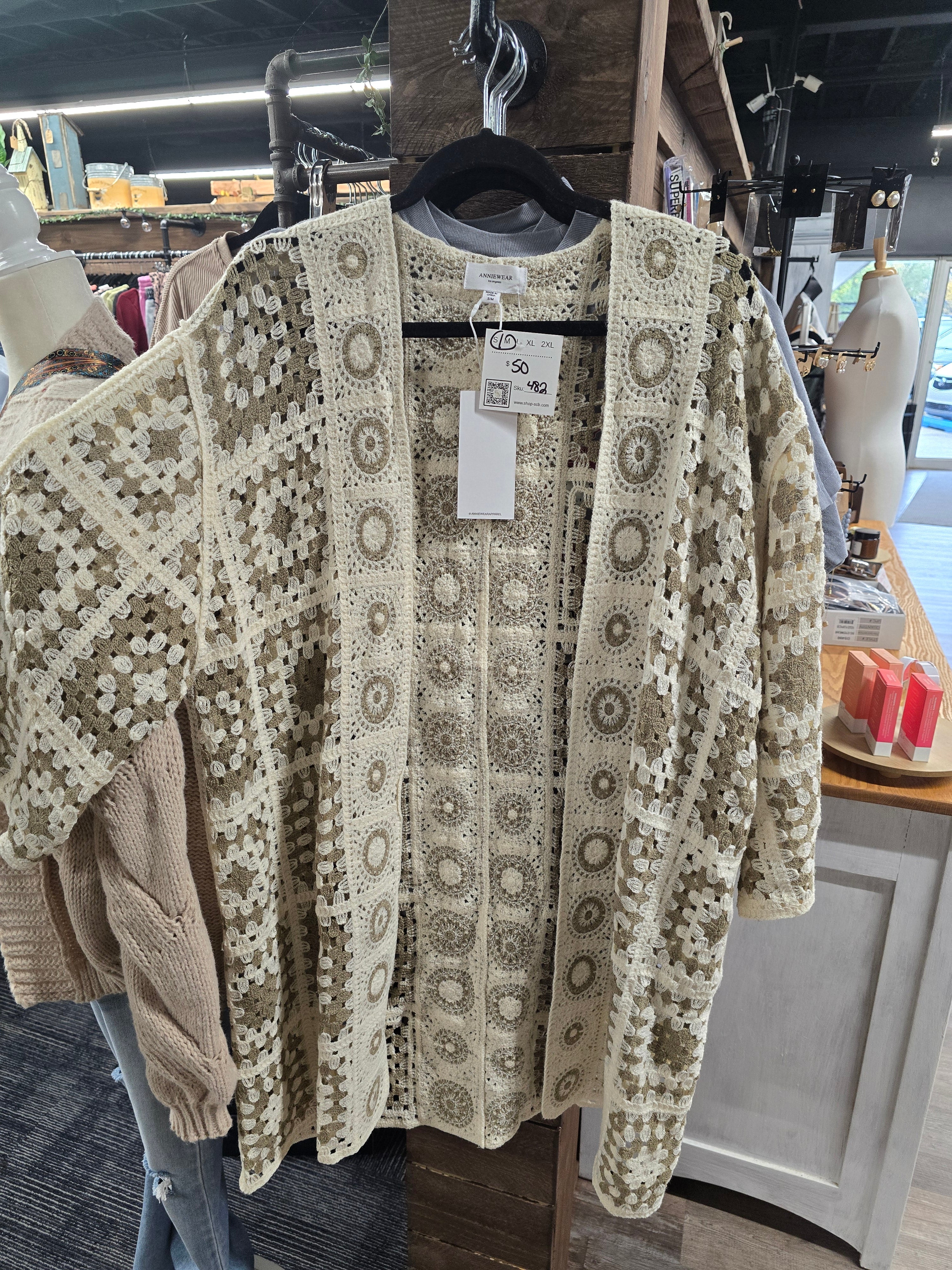 Crochet Knit Cardigan