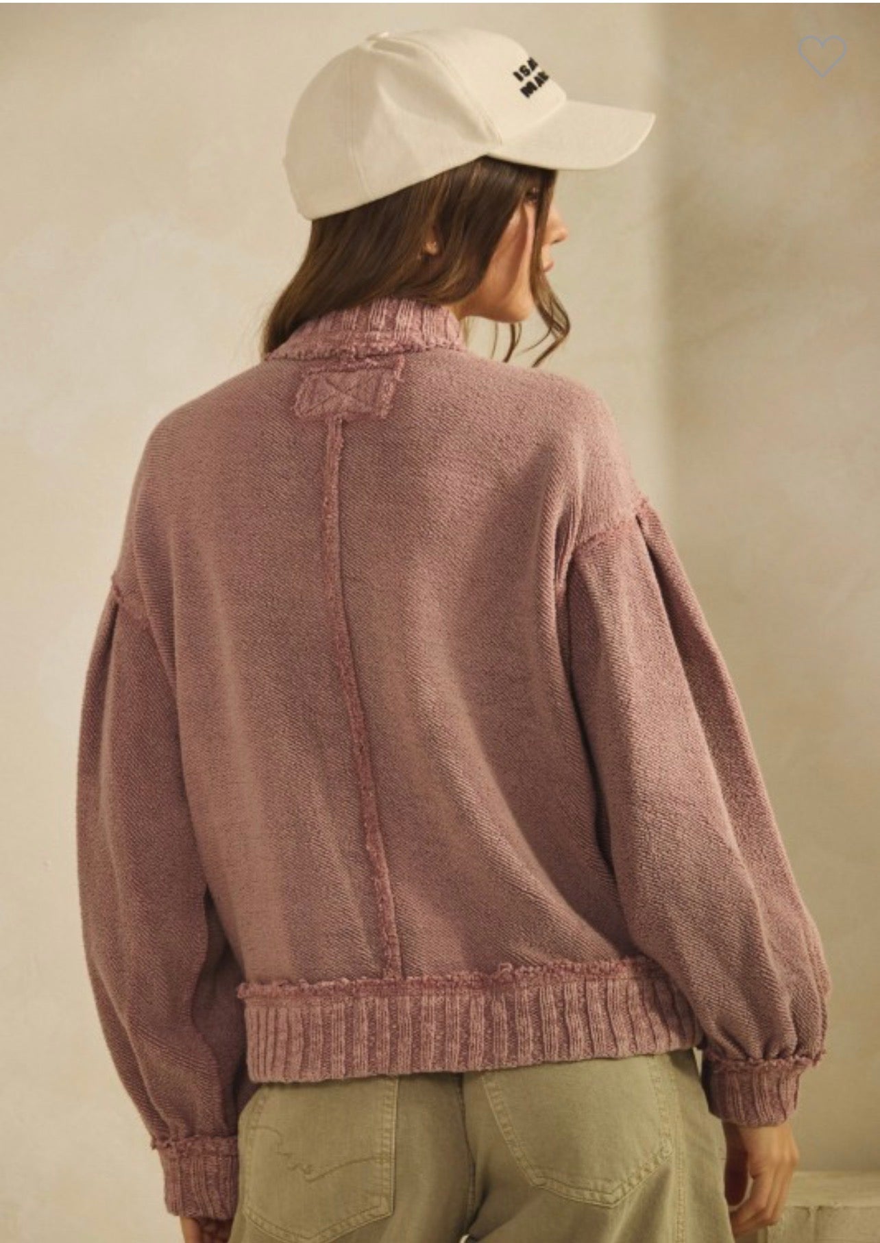 Vintage Ribbed Knit Cardigan Jacket