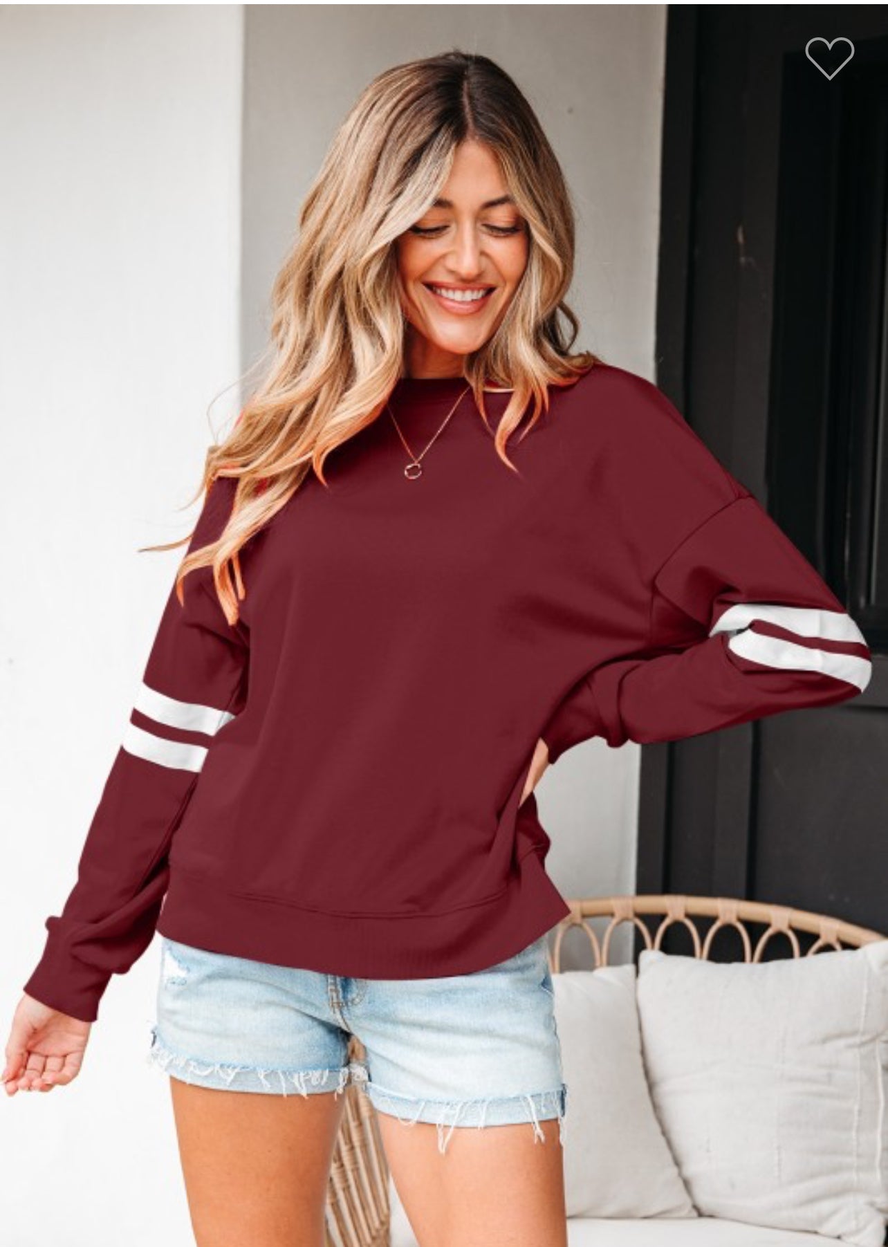 Varsity Striped Sweatshirt