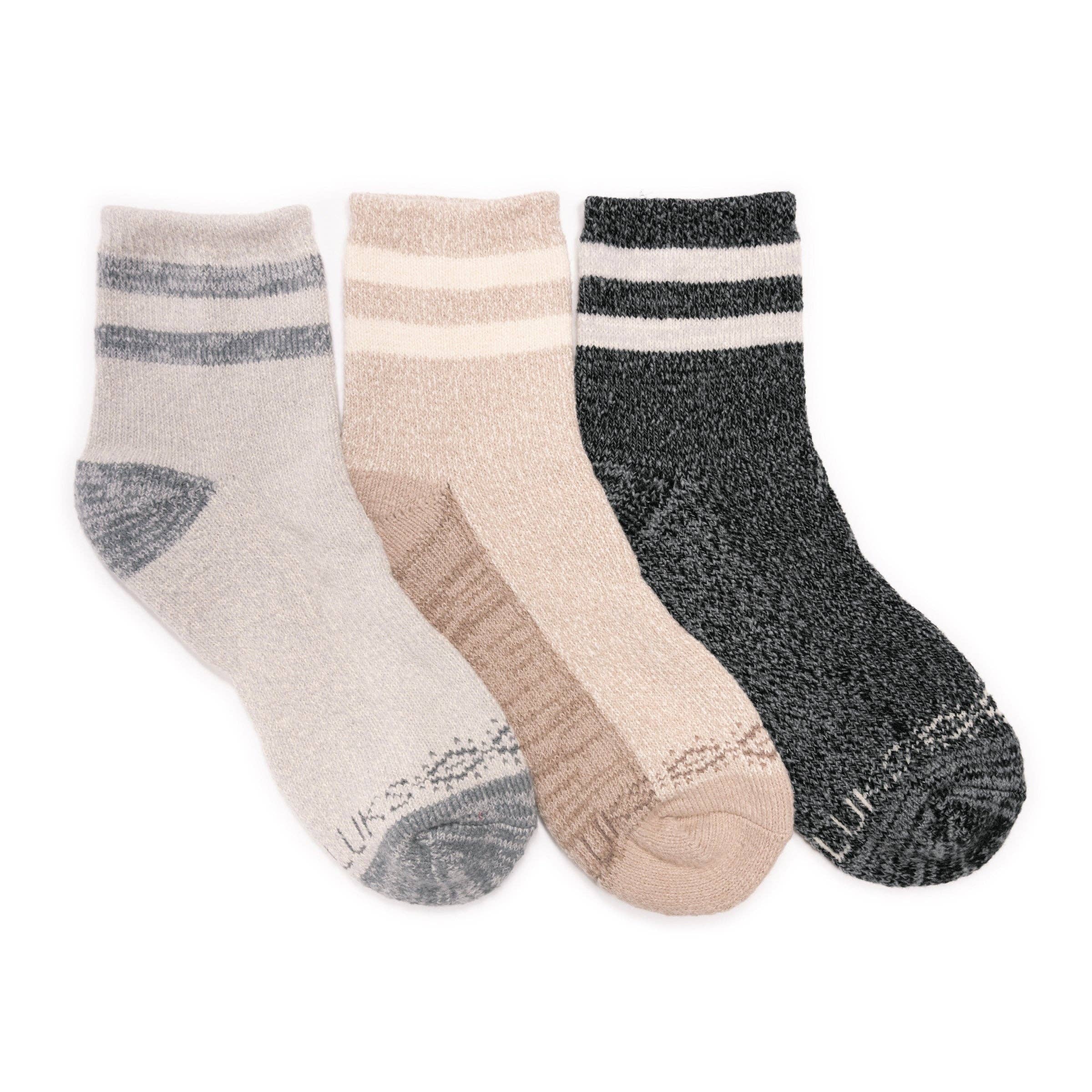 MUK LUKS Women's Dream Step Cozy Mini Crew Sock