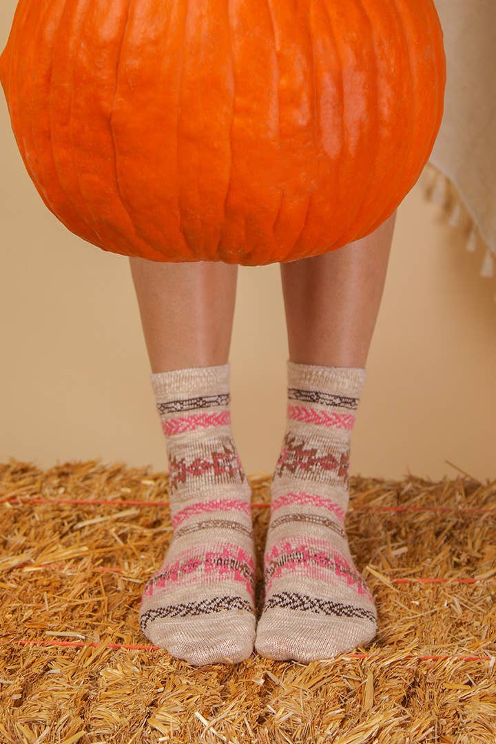Aztec Graphic Cozy Crew Socks