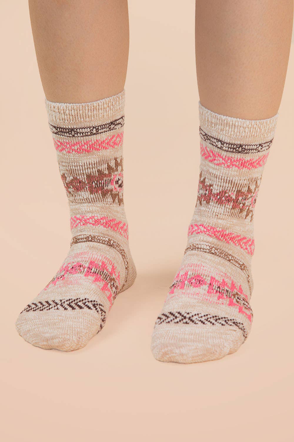 Aztec Graphic Cozy Crew Socks