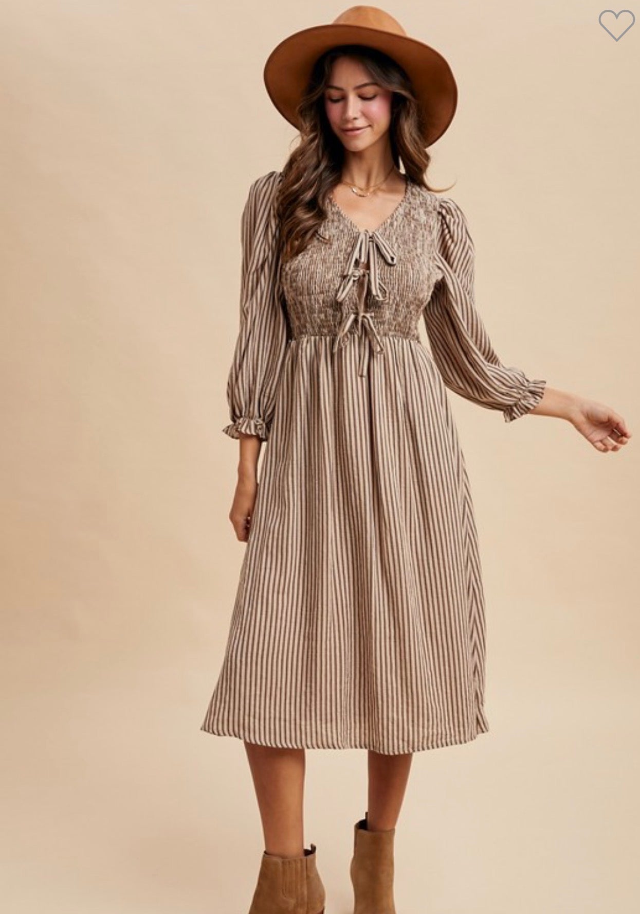 Midi bow tie dress with pockets