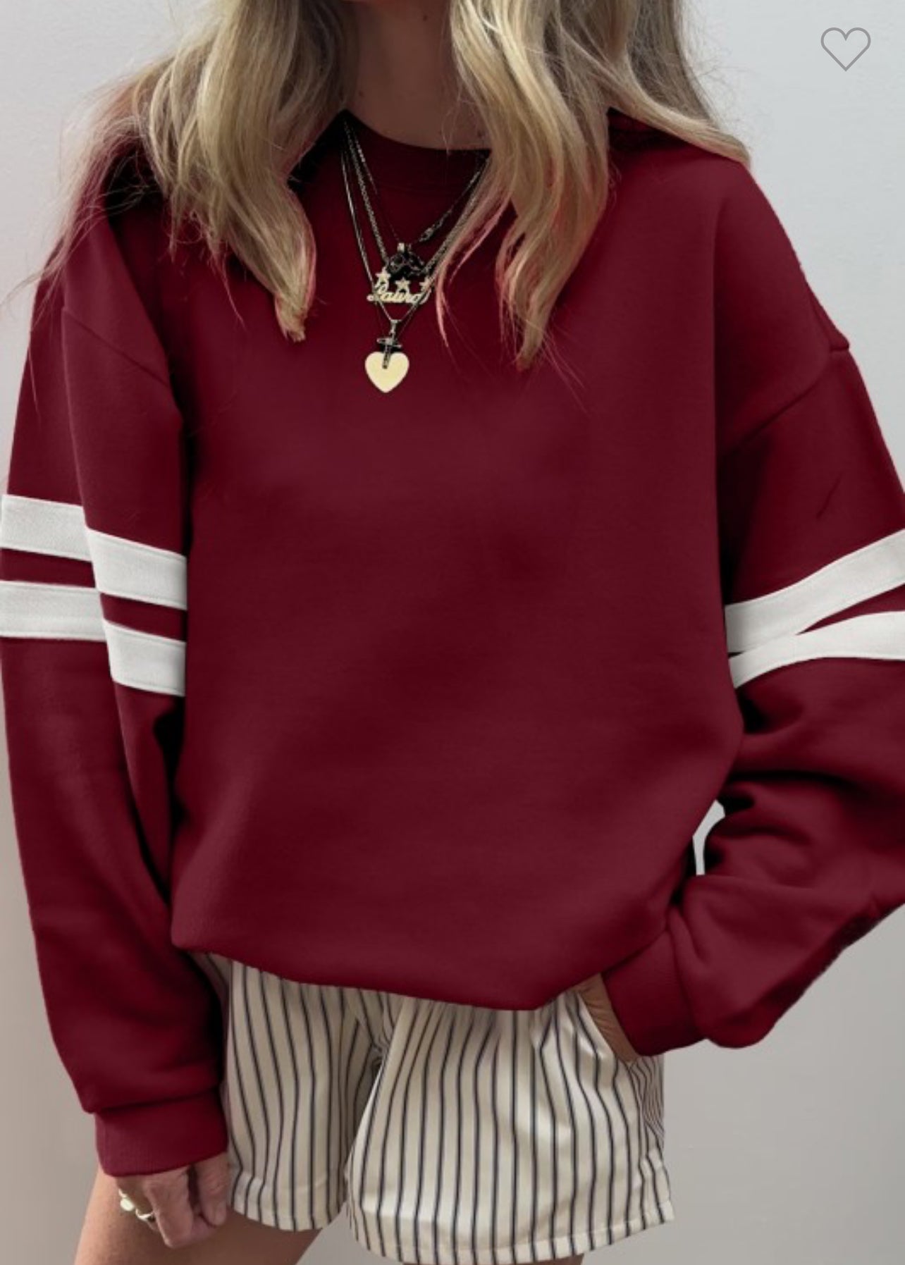 Varsity Striped Sweatshirt