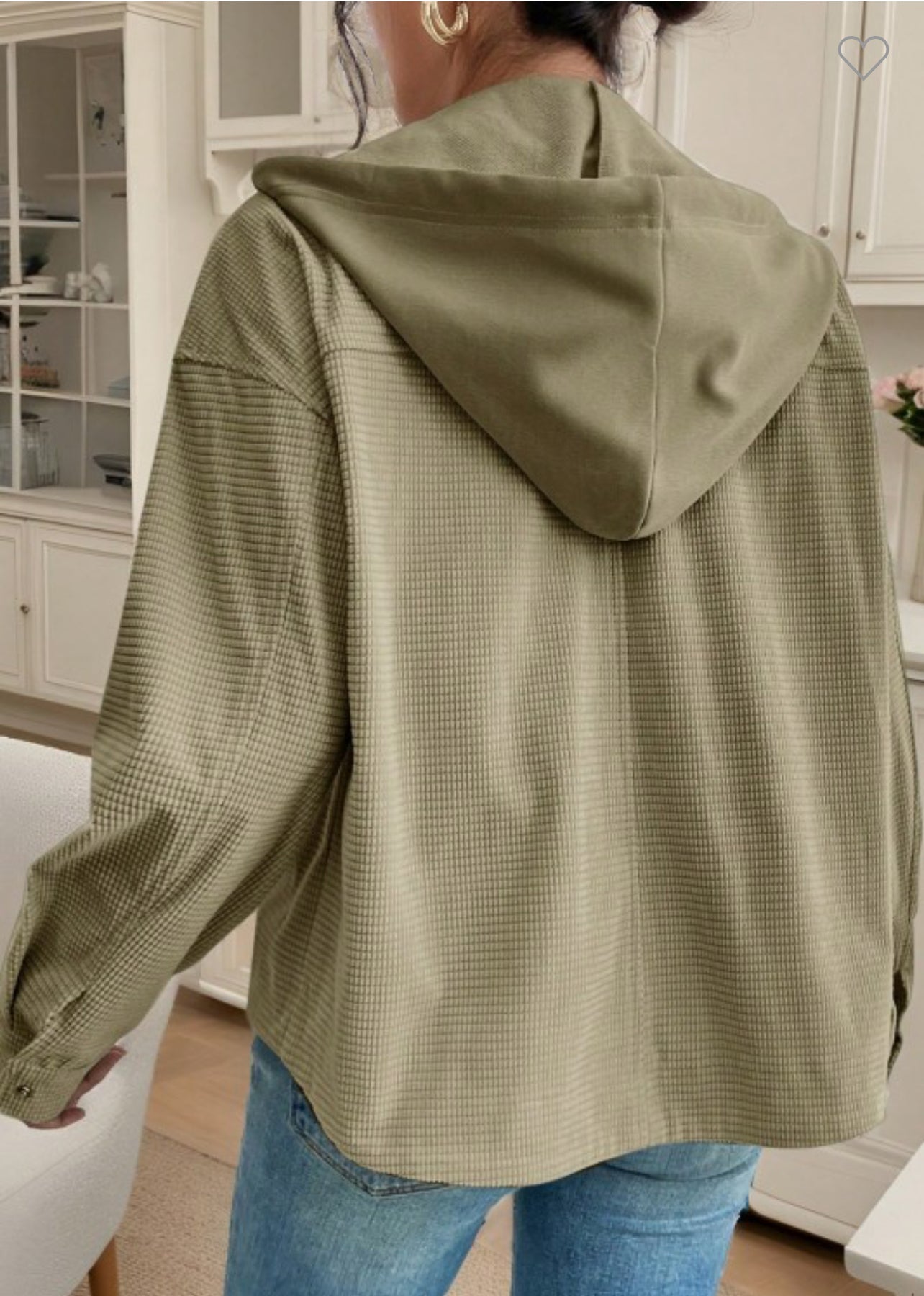 Green Patchwork Shacket