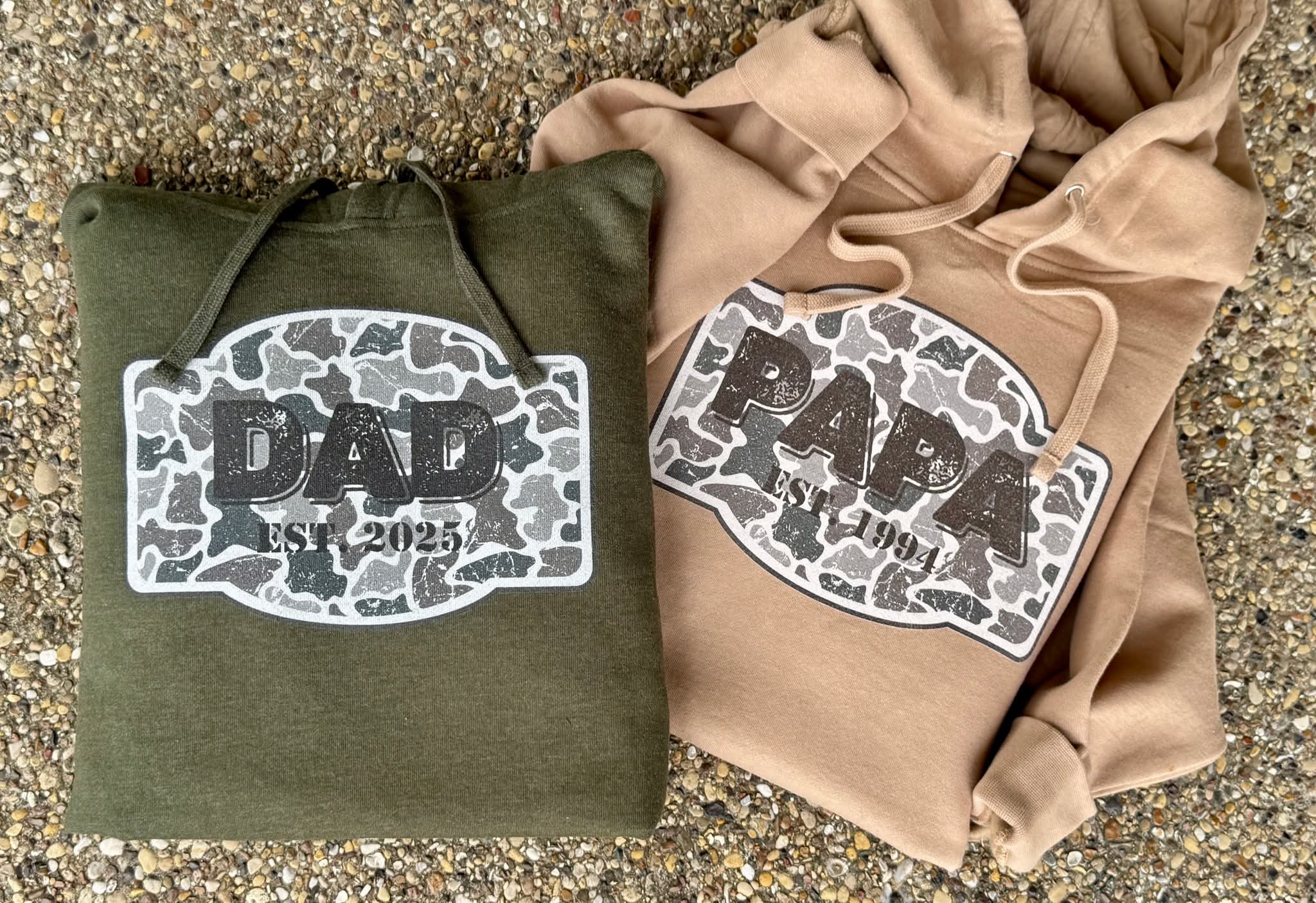 Pre-Order- Custom Camo Dad/Papa/Papaw Hoodie
