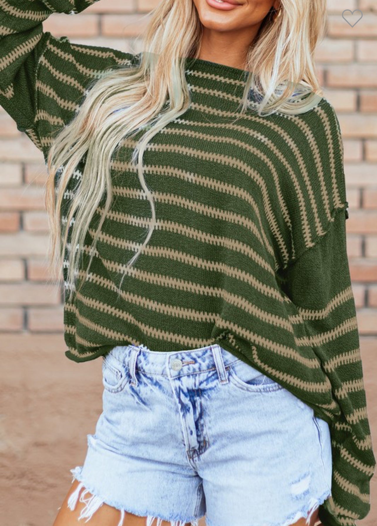 Green Striped Sweater