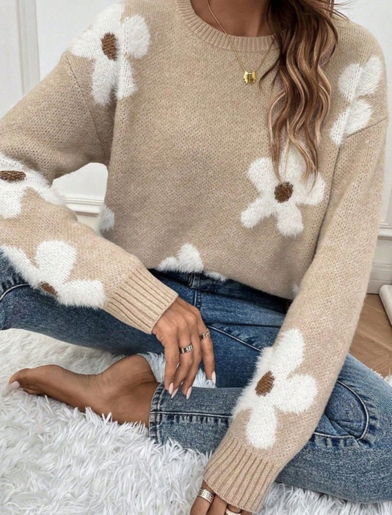 Daisy Knit Sweater