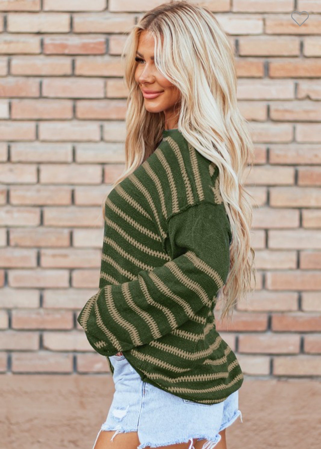 Green Striped Sweater