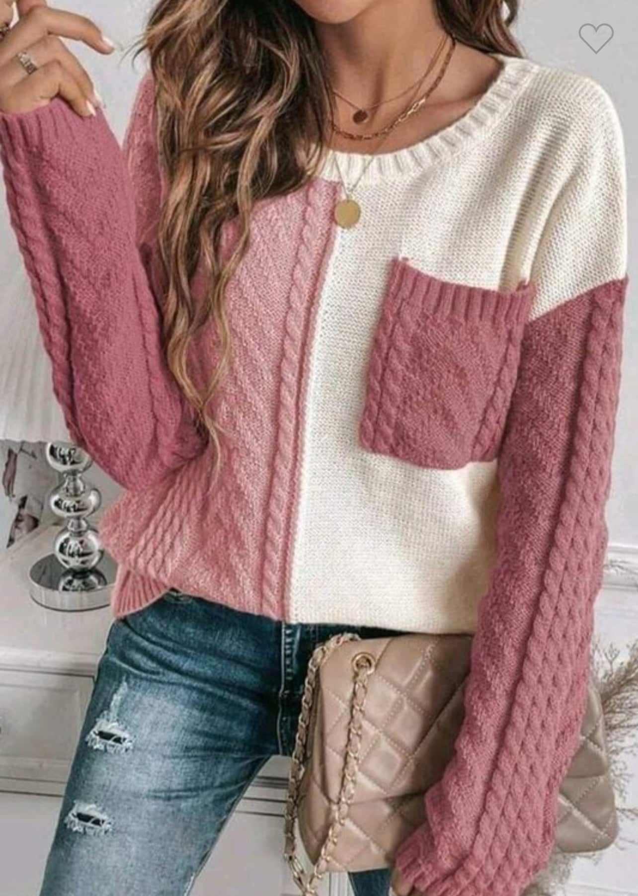 Colorblock Patch Sweater