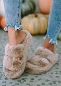 Plush Slip on Slippers