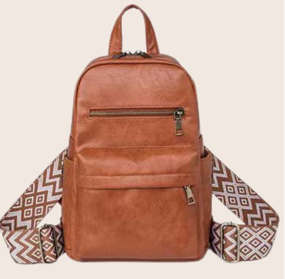 Convertible Vegan Leather Backpack Sling bag