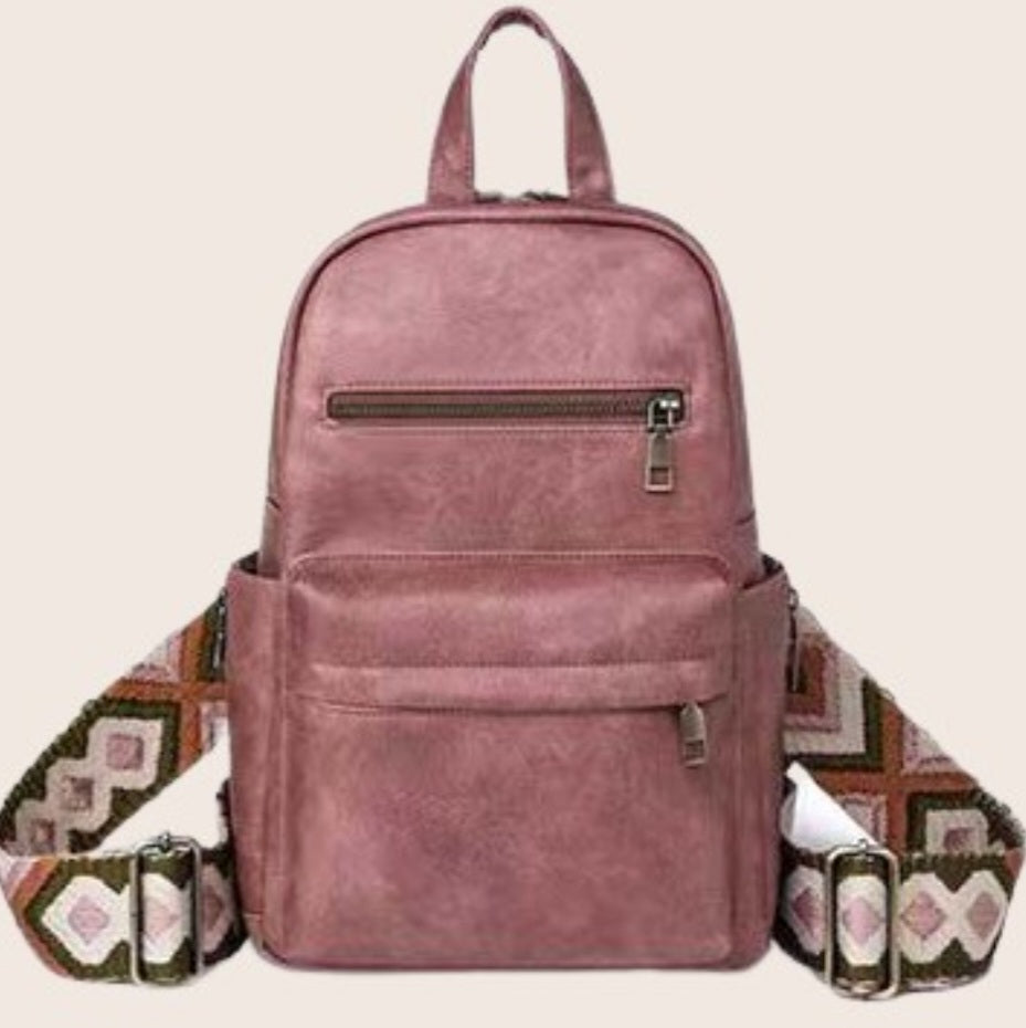 Convertible Vegan Leather Backpack Sling bag