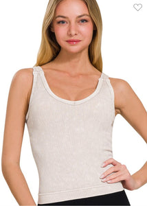 Ribbed Padded Tank