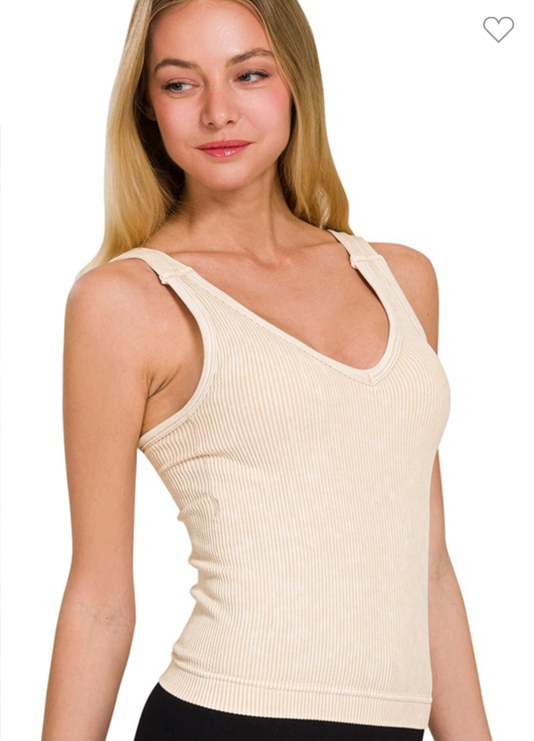 Ribbed Padded Tank