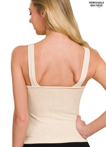 Ribbed Padded Tank