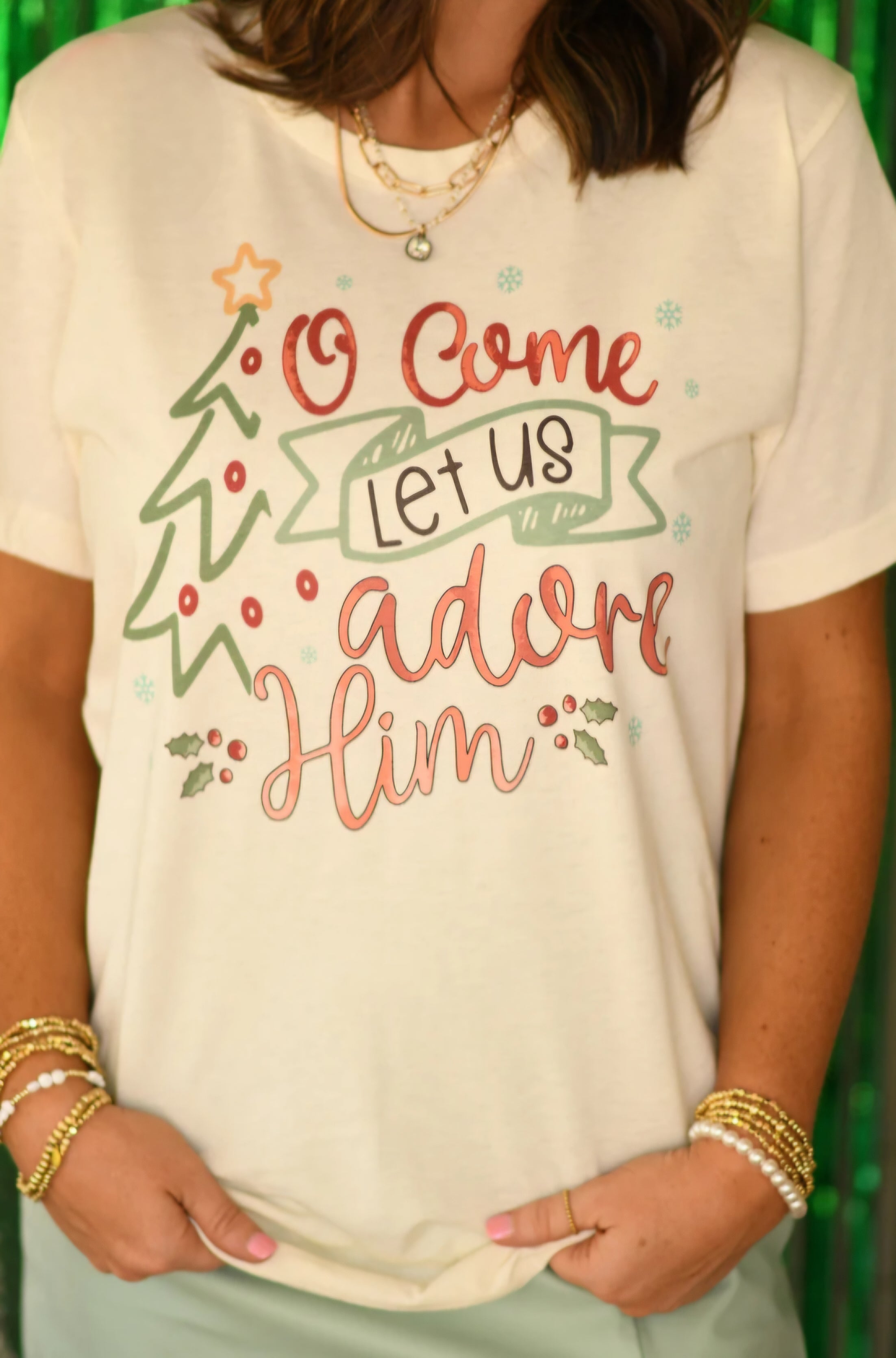 O Come Let Us Adore Him Tshirt