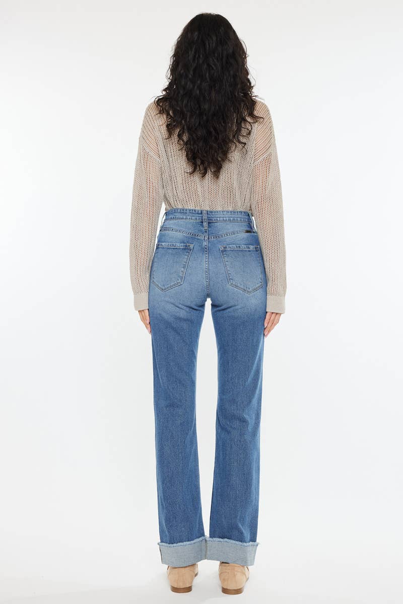 OPEN PACK HIGH RISE STRAIGHT JEANS-KC20065M