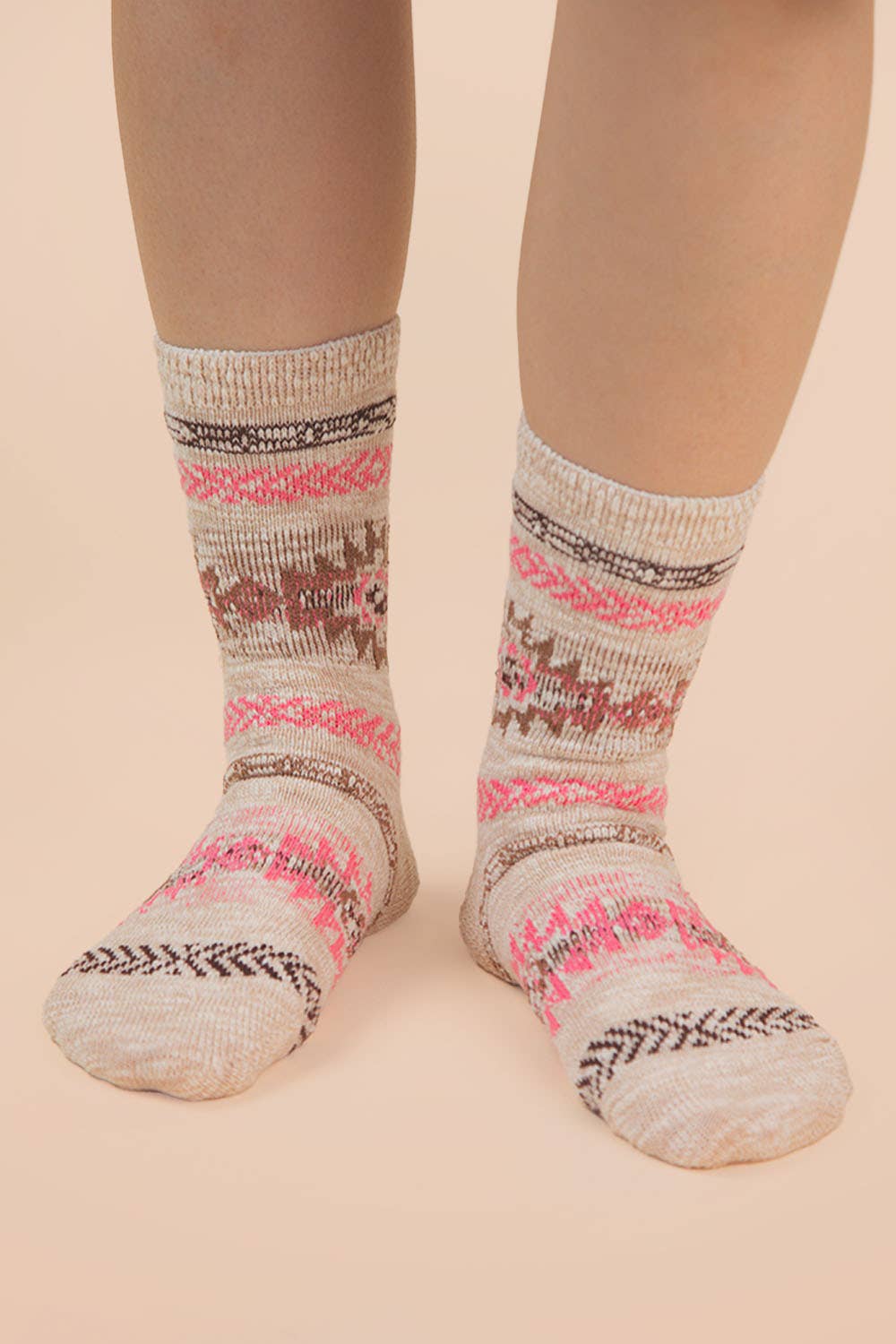 Aztec Graphic Cozy Crew Socks