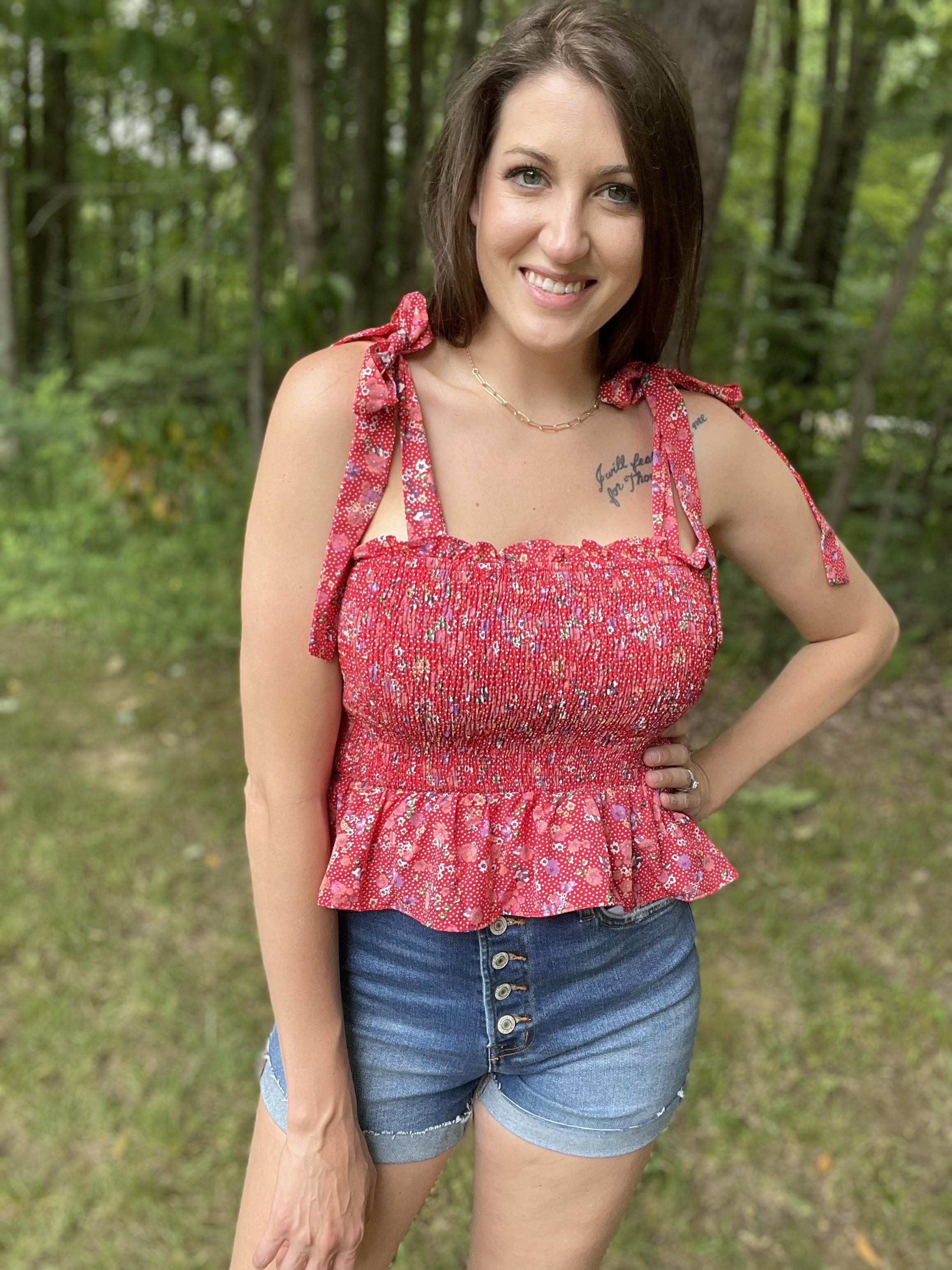 Floral Smocked Tank