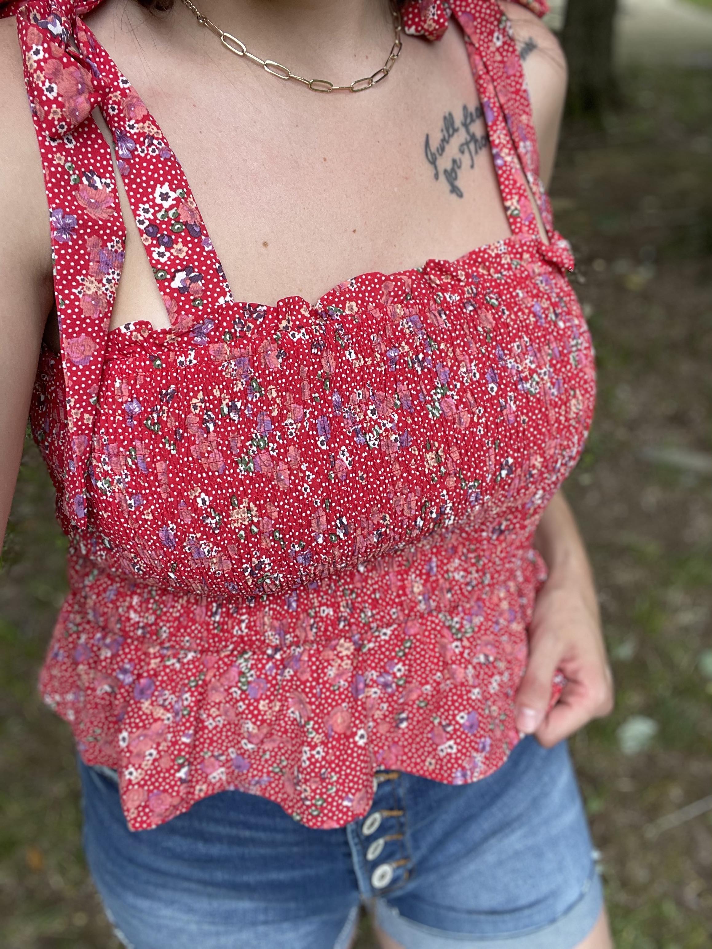 Floral Smocked Tank