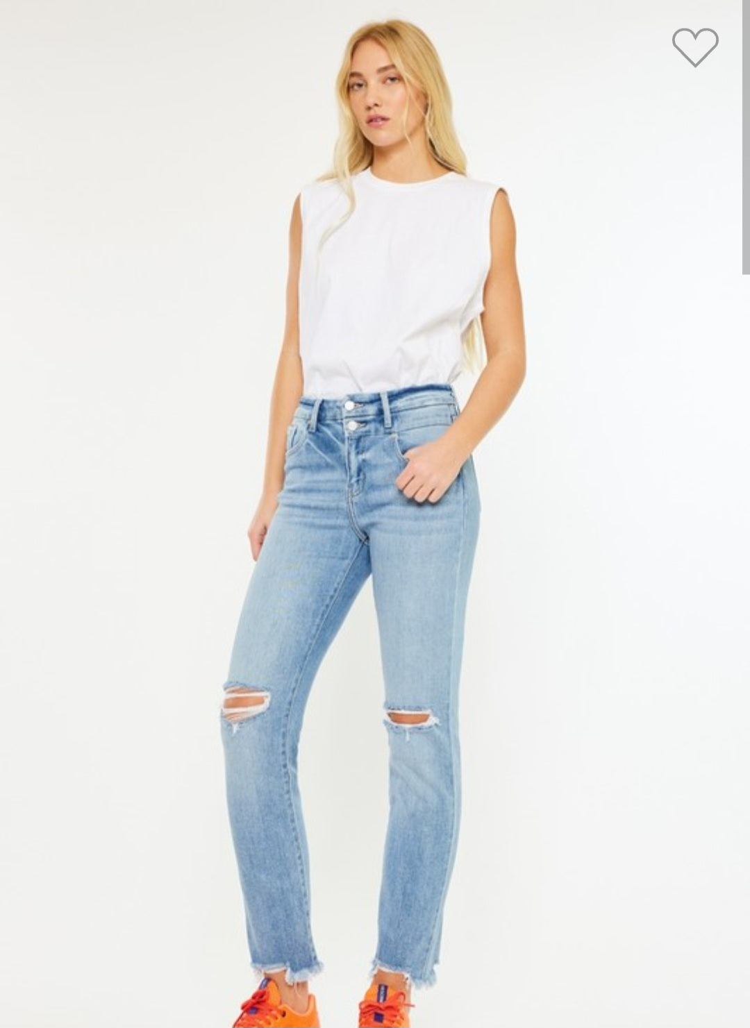 High Rise Slim Straight Jean