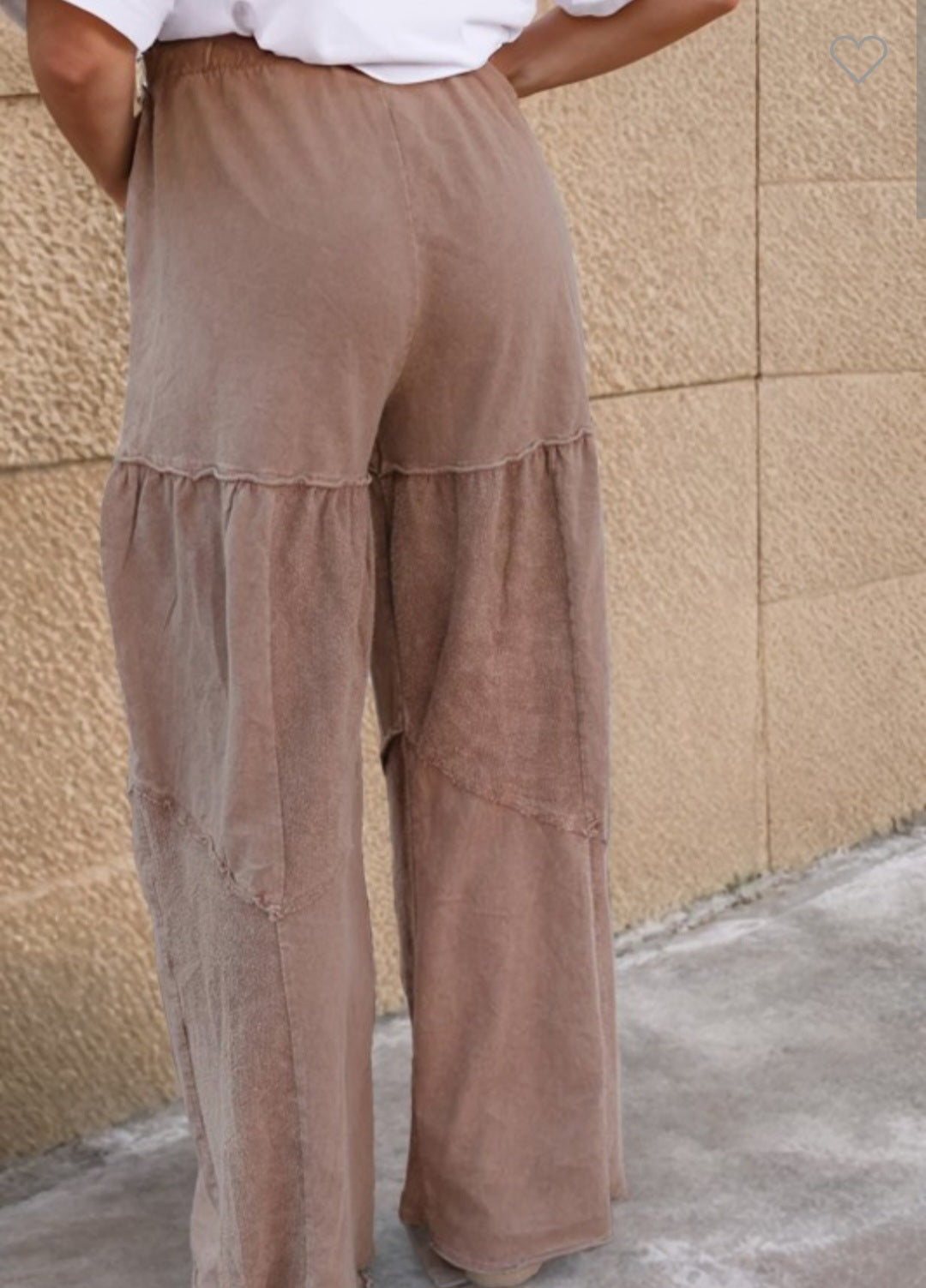 Wide Leg Patchwork Pants