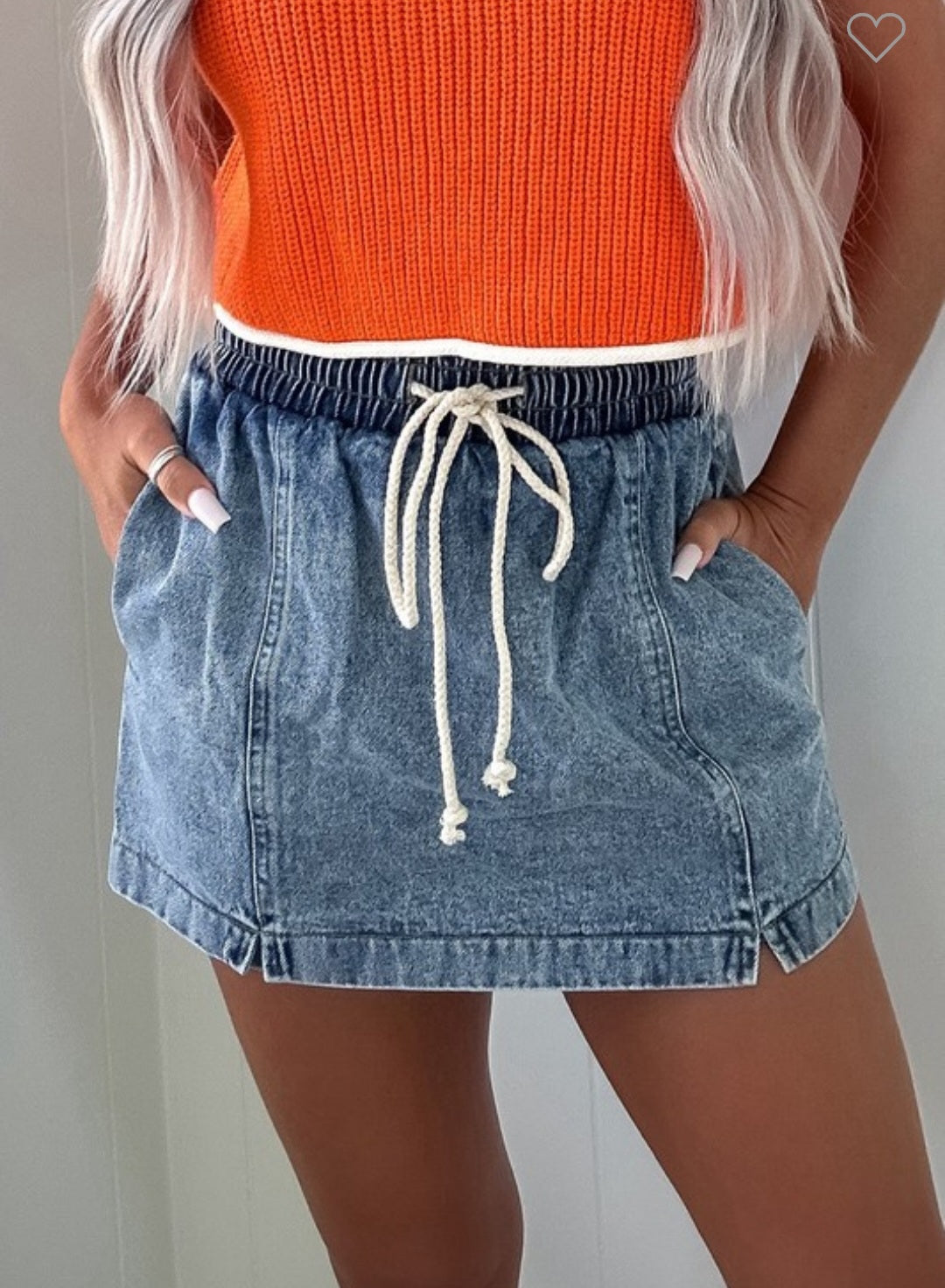 Denim Skort