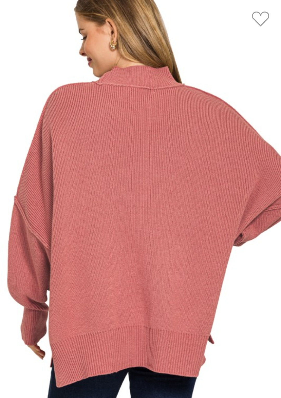 Side Slit Over Sized Sweater