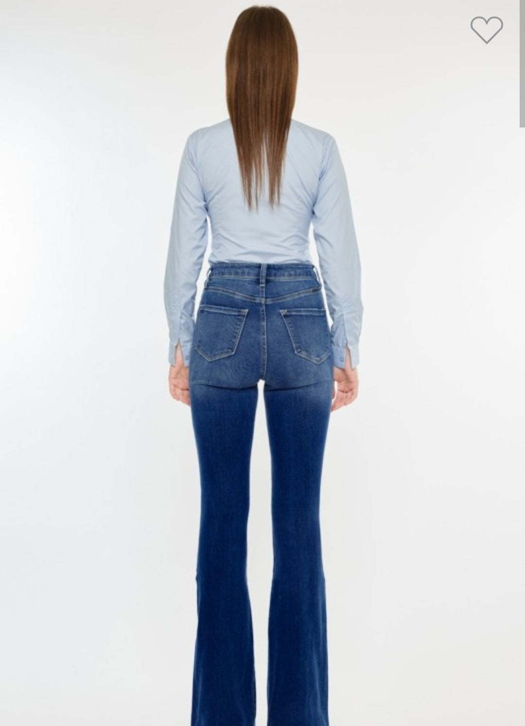 Western High Rise Frayed Hem Flare