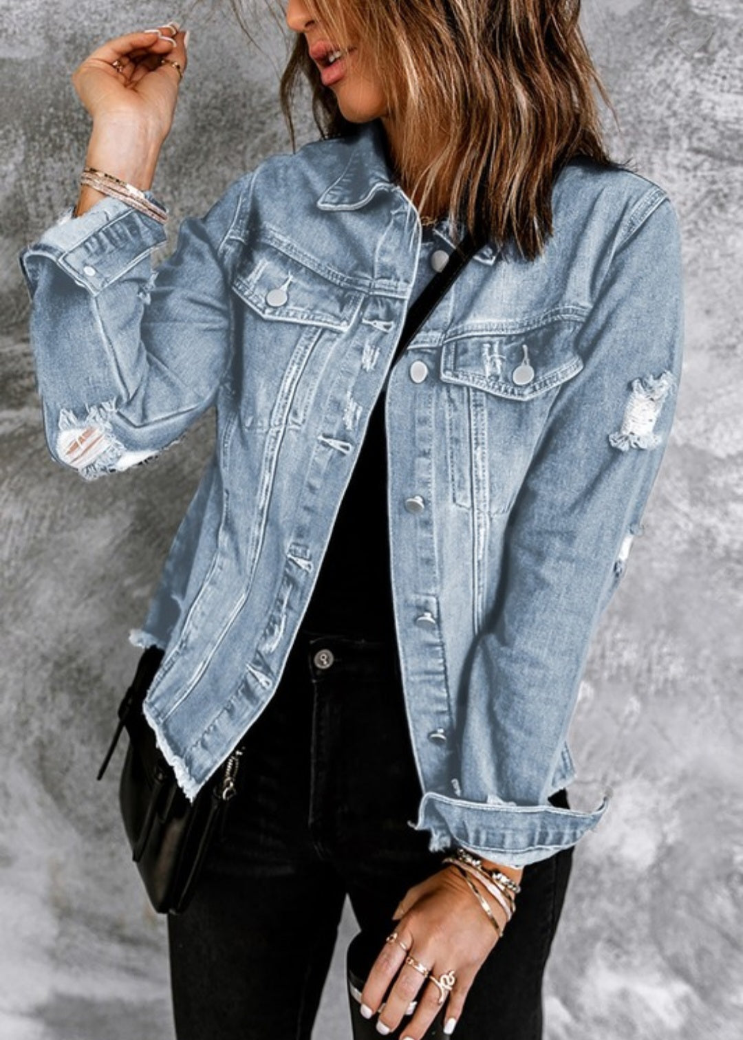 Distressed Denim Jacket
