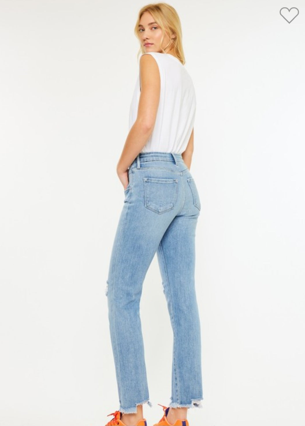 High Rise Slim Straight Jean