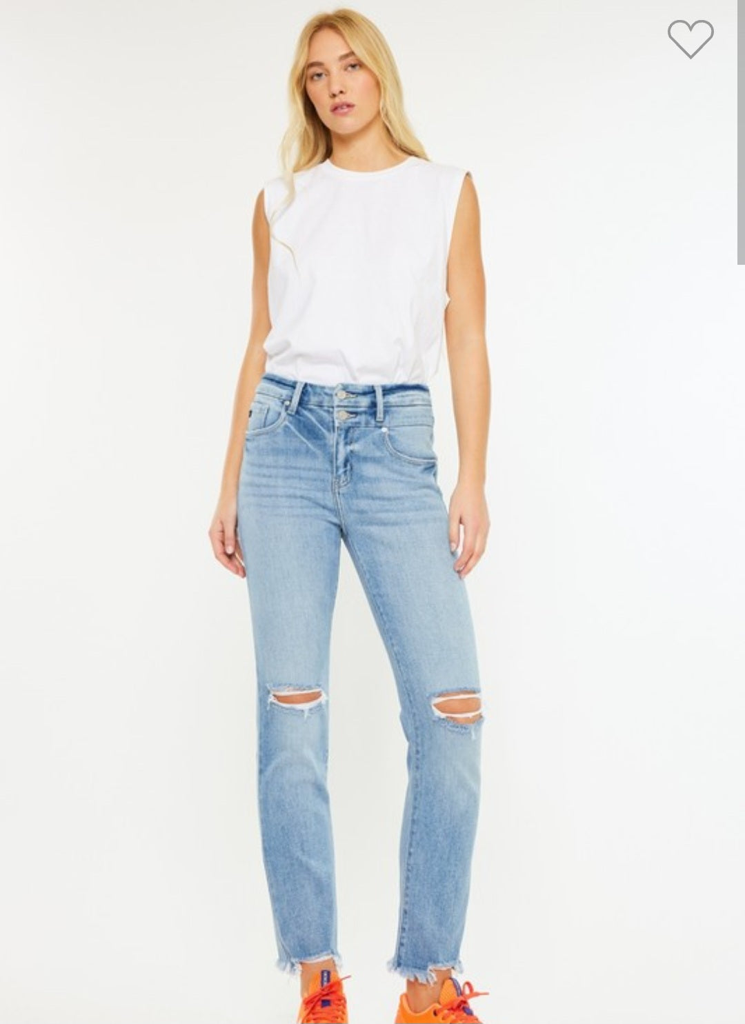 High Rise Slim Straight Jean