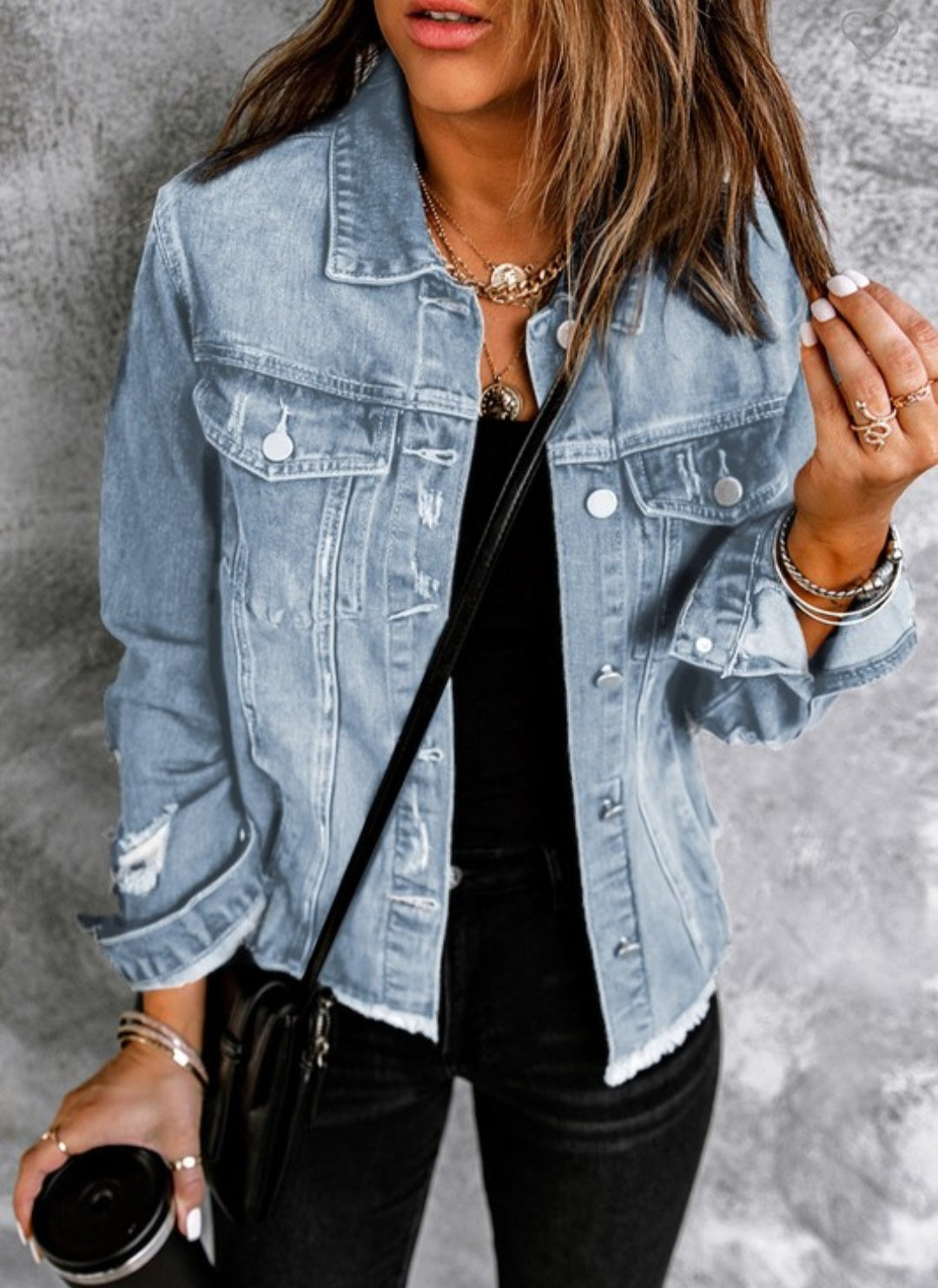 Distressed Denim Jacket