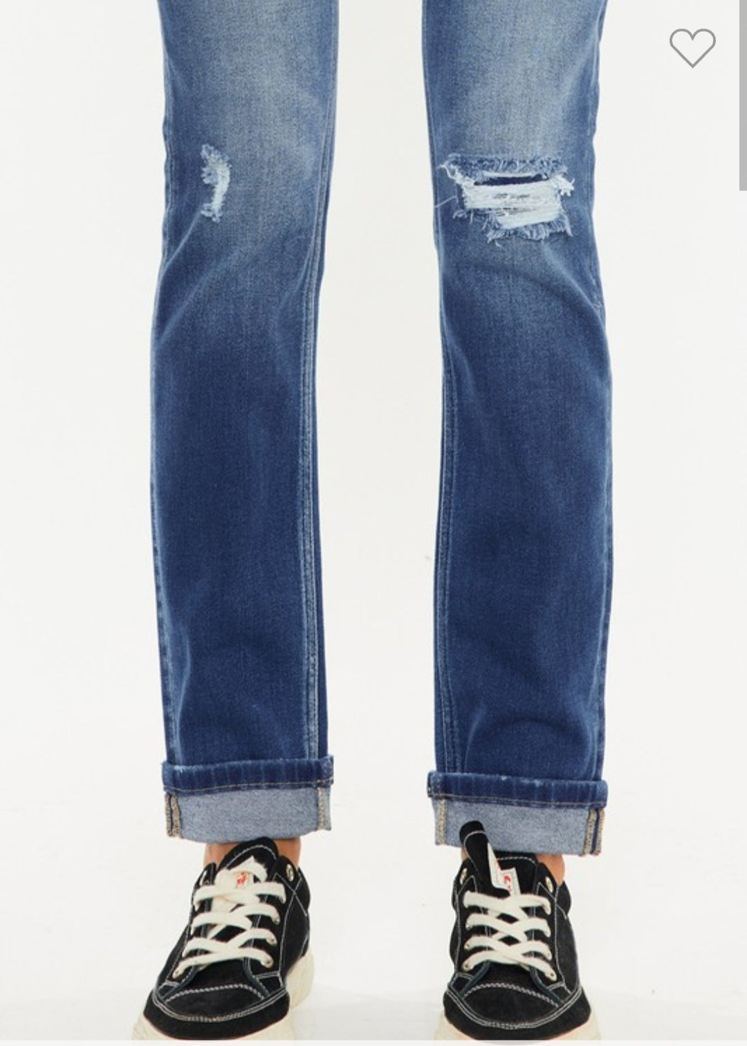 Cuffed Skinny Stright Leg Jean