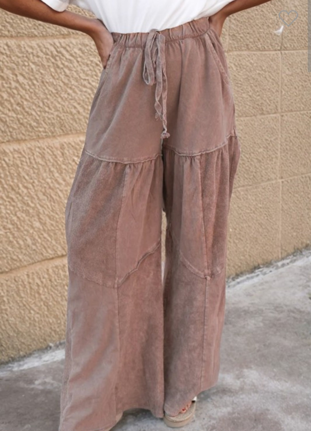 Wide Leg Patchwork Pants