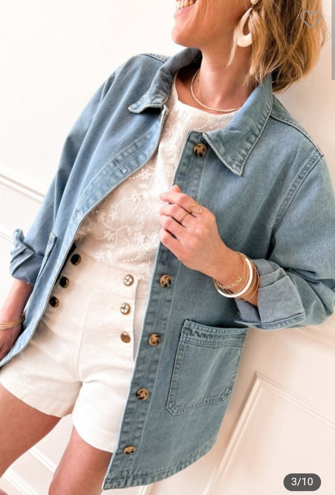 Denim Jacket with Front Pockets