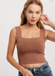 Wide Strap Cropped Top